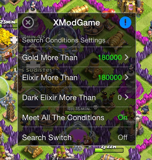 fitur Xmodgame COC