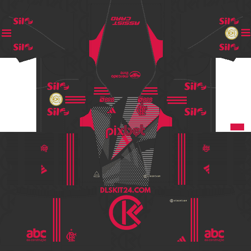 Adidas Flamengo DLS Kits 2024-2025 Released - DLS 2019 Kits All Kits Released (Goalkeeper Third)