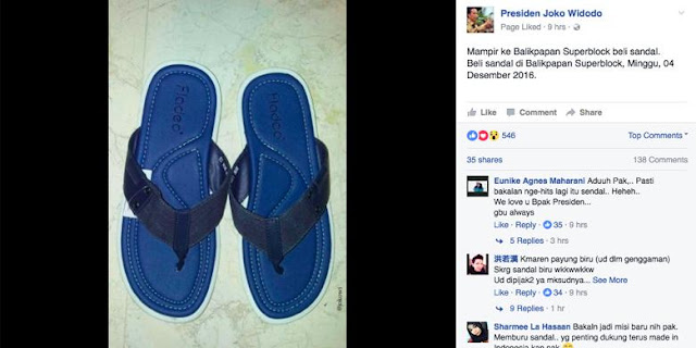 Harga Sandal Fladeo Biru Jokowi Terbaru, Merek Sandal Biru Joko Widodo, Cara Membeli Sandal Fladeo Jokowi Ori.