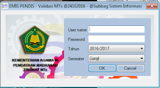 mengatasi permasalahan aplikasi emis Desktop 2016-2017