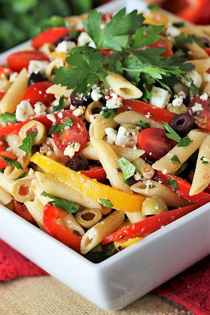 Easy Pepper & Olive Pasta Toss with Grape Tomatoes Image