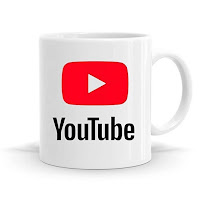 white youtube mug ,youtube mark mug,