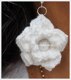 Free crochet pattern, ear ring pattern, Irish lace crochet free ear ring pattern