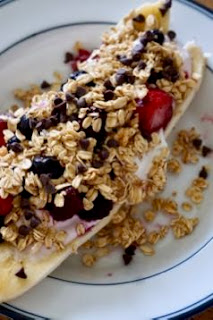 Breakfast Banana Split: Savory Sweet and Satisfying