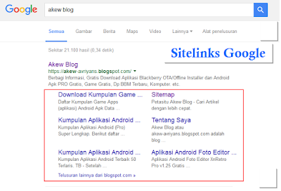 Cara Membuat dan Mendapatkan Sitelink dari Mesin Pencarian Google