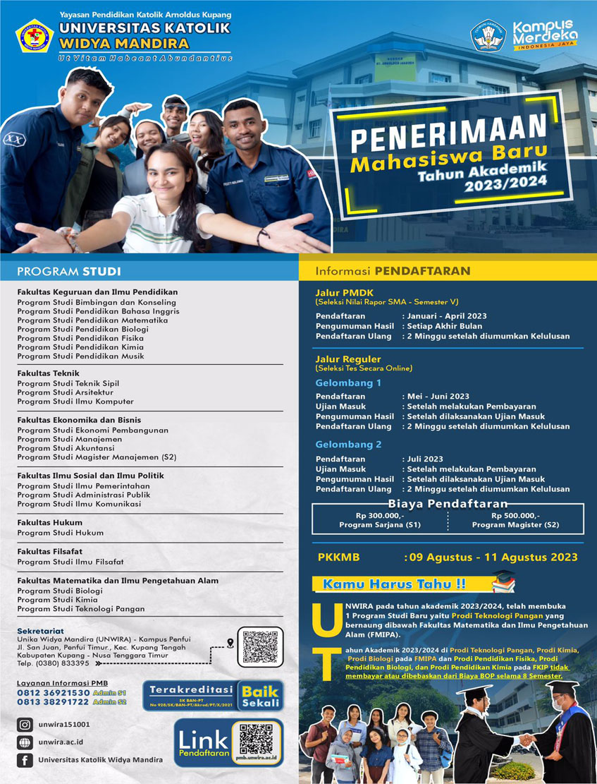 PENERIMAAN MAHASISWA BARU UNWIRA 2023