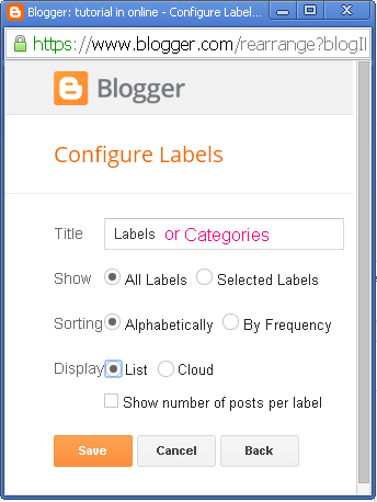  How To Display the Blogger Labels Widget