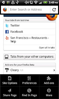 Mozilla Firefox 9.0 apk untuk Samsung galaxy mini | browser