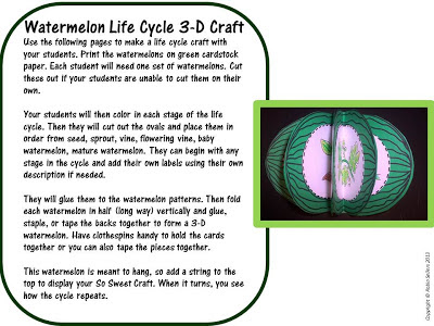 watermelon life cycle craft