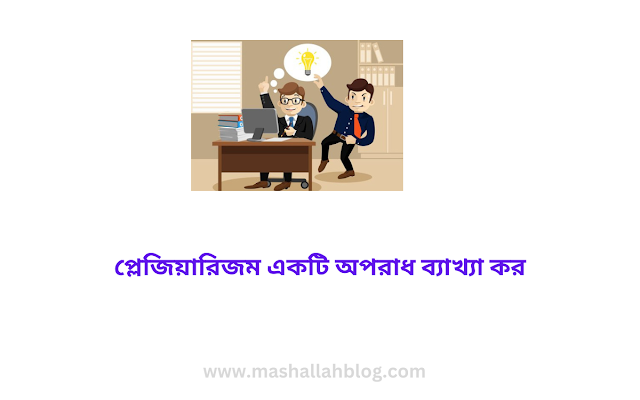 প্লেজিয়ারিজম কি - প্লেজিয়ারিজম একটি অপরাধ ব্যাখ্যা কর - প্লেজিয়ারিজম প্রতিরোধের উপায়  - What is plagiarism   - mashallahblog.com