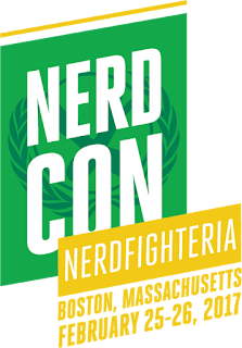 poster. nerdcon nerdfighteria. boston massachusetts. february 25-26, 2017.