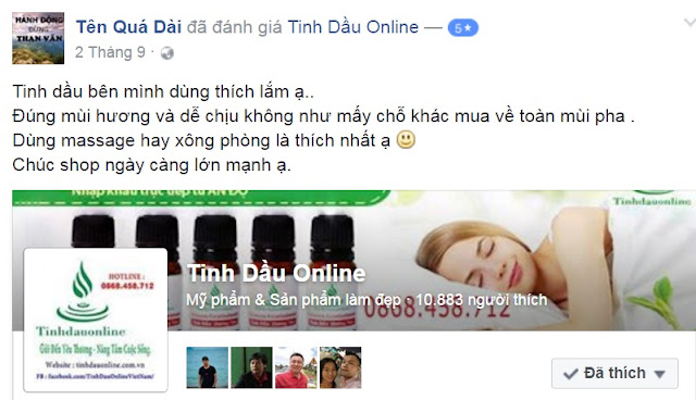 Mua tinh dầu thiên nhiên ở cà mau