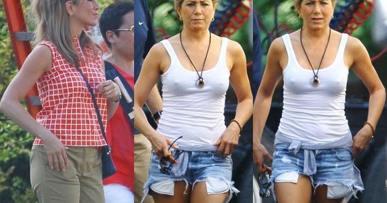 Jennifer Aniston Goes Braless Wears Daisy Dukes On Movie 