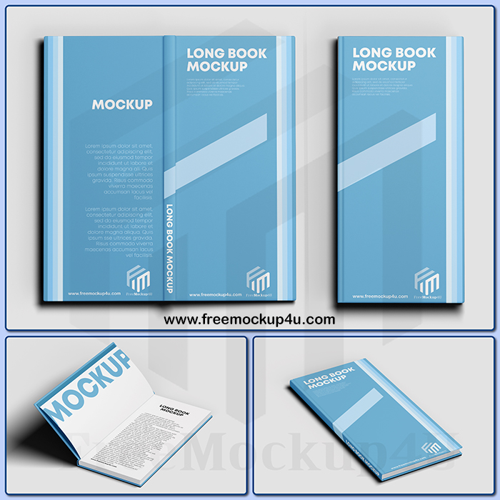 Long Book Mockup PSD Template
