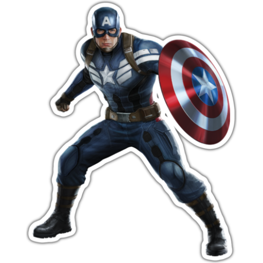 Captain America Marvel Hero Sticker