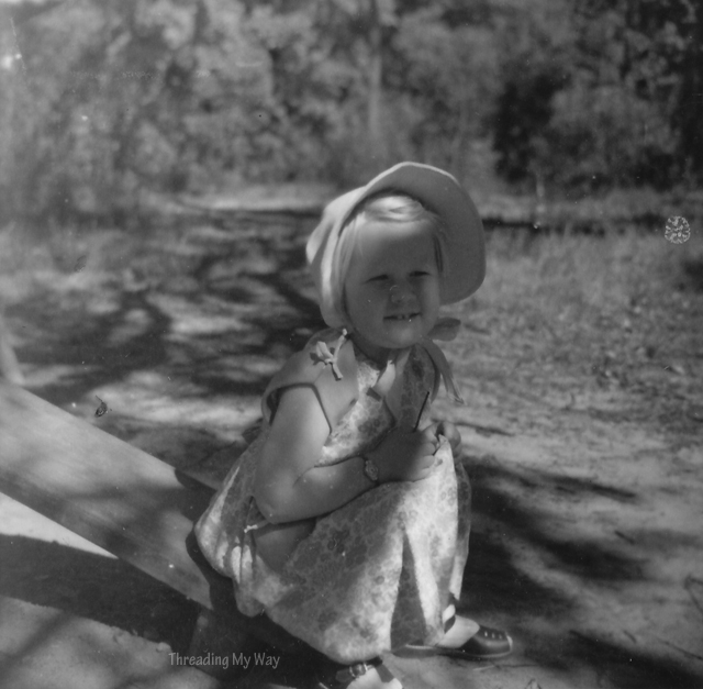 1960s Baby Girl Wearing Fishing Hat Fleece Blanket by Vintage