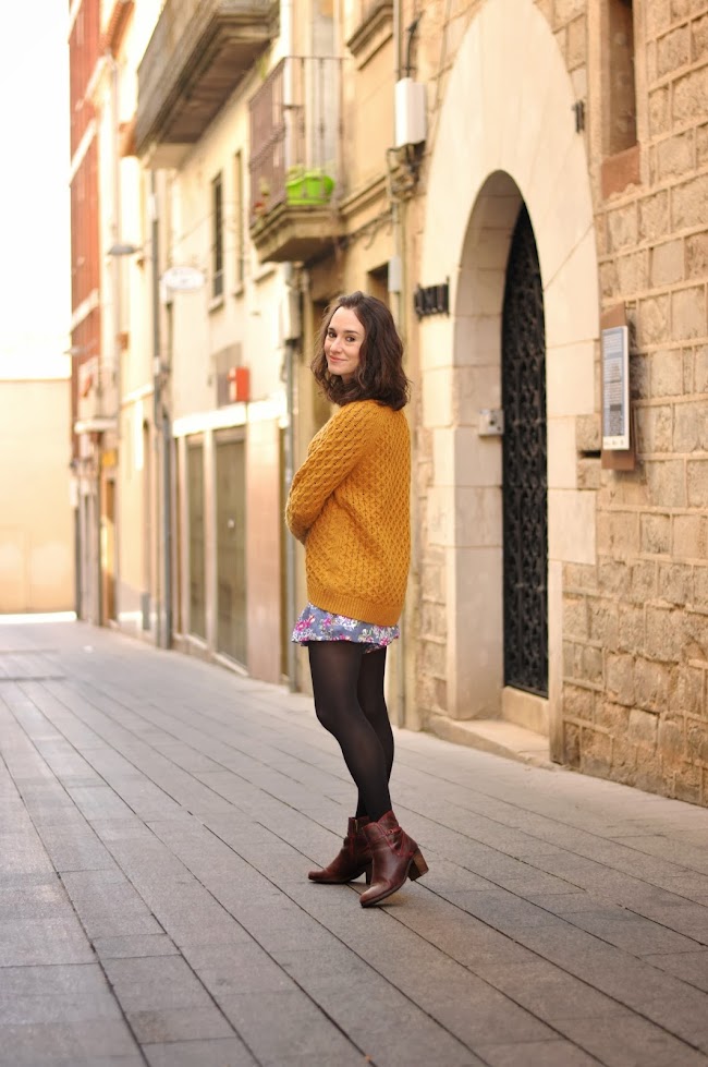 flowered skort