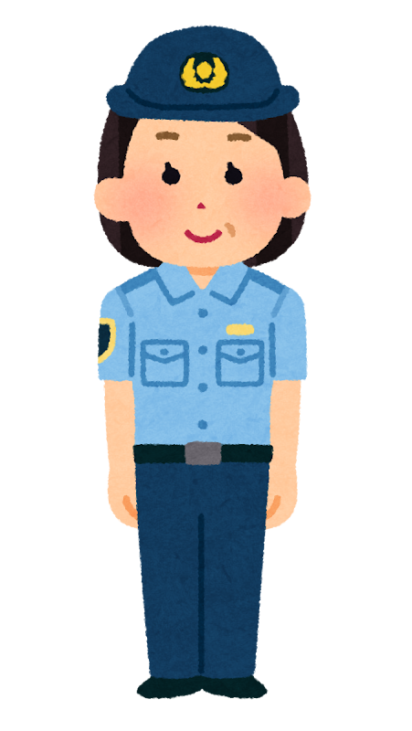 いろいろな年齢の警察官のイラスト シャツ 女性 かわいいフリー素材集 いらすとや