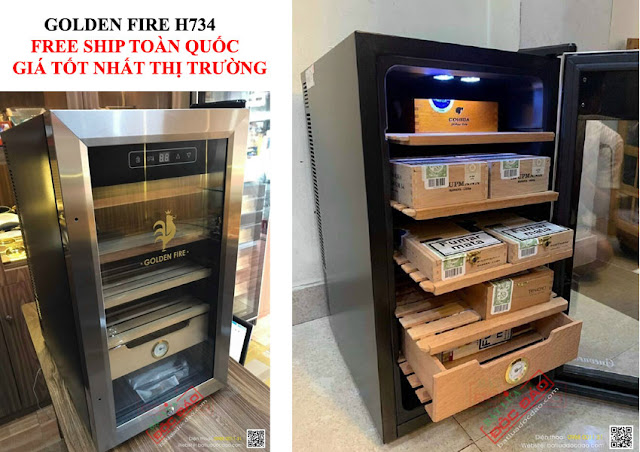 Diễn đàn rao vặt: Golden Fire H734, GF 12AH- 2 tủ xì gà cắm điện tốt nhất Tu-dien-bao-quan-xi-ga-cigar-golden-fire-h734-anh-thuc-te
