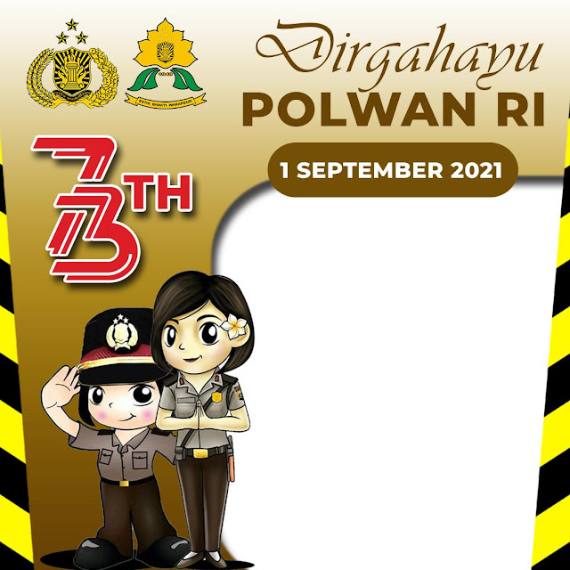 Twibbon Hari Ulang Tahun Polwan Ke-73 / 1 September 2021