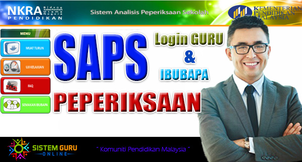 Login SAPS (Sistem Analisis Peperiksaan Sekolah) di SGO (Sistem Guru Online)