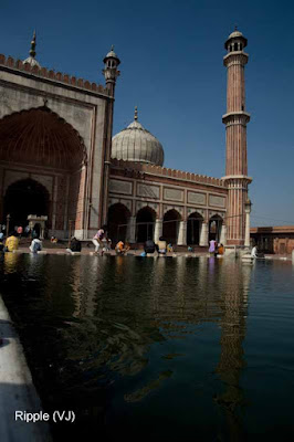 Posted by Ripple (VJ) : Delhi 6 - Jama Masjid : Reflection in the Hauz