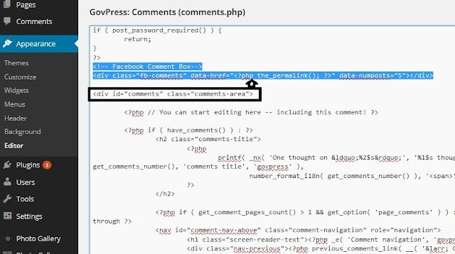 How to add Facebook Comments box on your WordPress site manually without Plugin 1