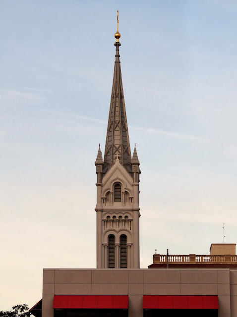 Photo of Church Tower (Annunciation Catholic Church) and Girl's School in front