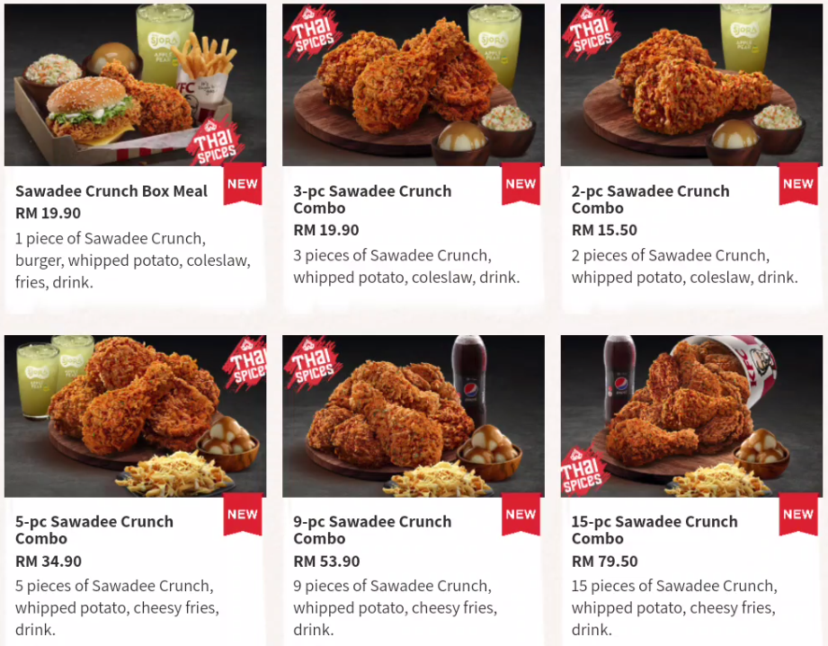 kfc malaysia menu 2019