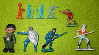 ABC Hong Kong; ABC Toy Soldiers; Army Men; Blue Box; Ceremonial Troops; Day Fran; Deluxe Reading; Esquimaux Novelty; Exin Lines; FBI Shooting Practice; Flats; GI's; Kaiju; Khaki Infantry; Kinder; Kit Figures; Lido Plastic Figures; Micro Machines; Minecraft; MPC XL5; Oklahoma Argentina; Parachute Toys; Paratrooper Toys; Petrel; Pokemon; Shooting Game; Small Scale World; smallscaleworld.blogspot.com; Spanish Toy Figures; Steve Zodiac; Swoppets; Terracotta Figurine; Wargaming Figures;