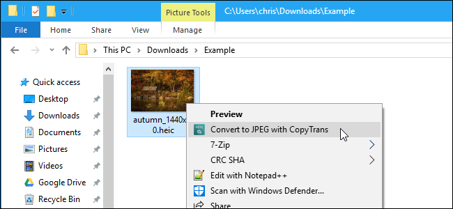 Conversione foto formato HEIC in JPEG