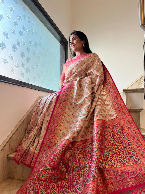 Banarasi jamawar saree with paisley