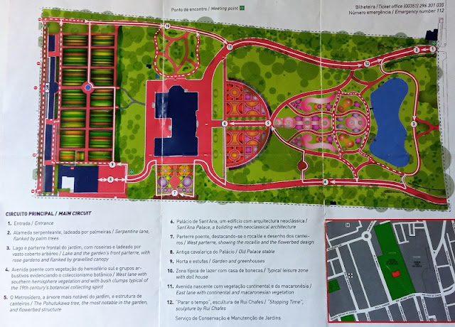 Plano del Jardín del Palacio de Santa Ana en Ponta Delgada