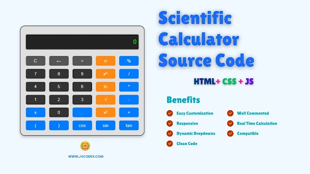 Responsive Scientific Calculator Using HTML, CSS and JavaScript (Free Source Code)