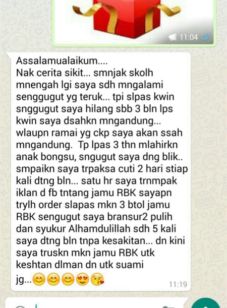 Testimoni Jamu Rahsia Bidan Kampung