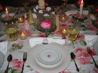 Glass Dinner Table on Lady Katherine Tea Parlor  July 2009