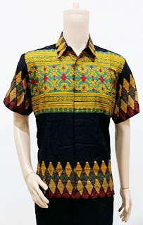 Baju Batik Modern Motif Tenun Rang-Rang