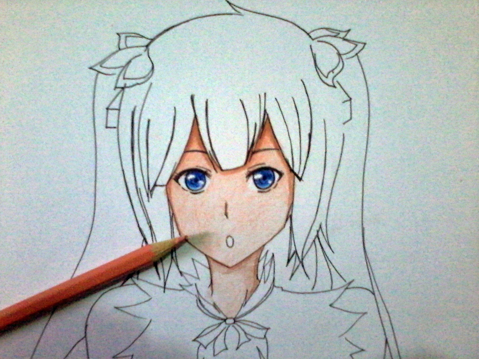  Gambar  Anime  Hitam Putih Pensil 