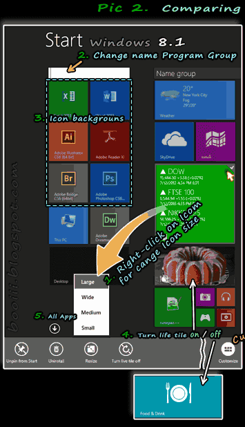 Windows 8.1 Start screen