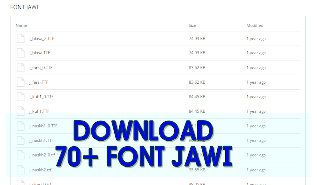 Koleksi Bahan Bantu Belajar (BBM): DOWNLOAD  70+ FONT 