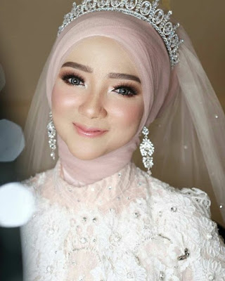 model hijab pengantin wajah bulat terbaru