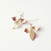 Leaf shape fancy gold earrings