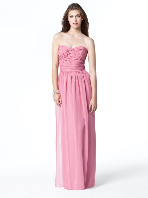 Long Bright Pink  Bridesmaid  Dress  Designs Wedding  Dress 