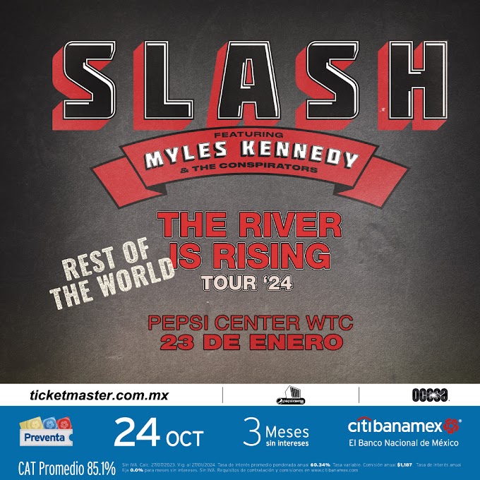 Slash regresa a México con su nuevo tour junto a Myles Kennedy y The Conspirators.