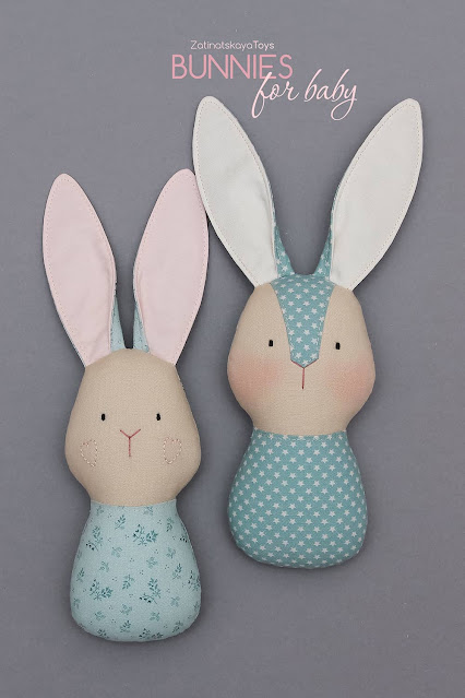 two bunny toys for baby