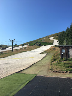 The dry ski slope at Midlothian Snowsports Centre.