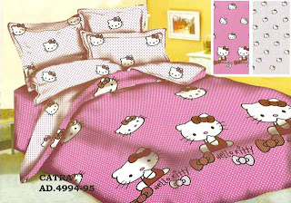 Sprei Cantik Motif Hello Kitty