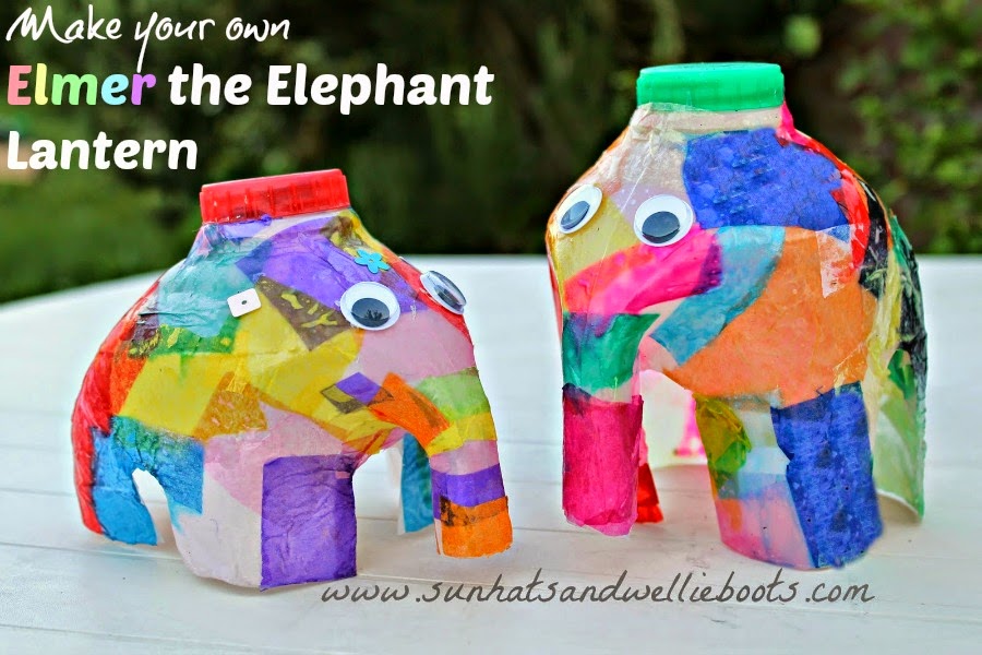 Sun Hats & Wellie Boots: Elmer the Elephant Lantern - made 