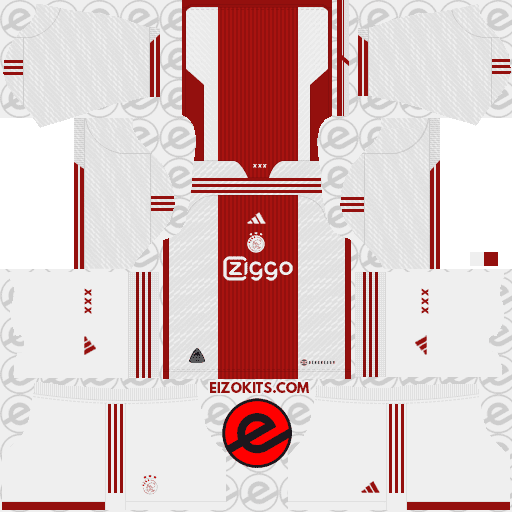 AFC Ajax 2023-2024 Kits Released By Adidas - Dream League Soccer Kits (Home)