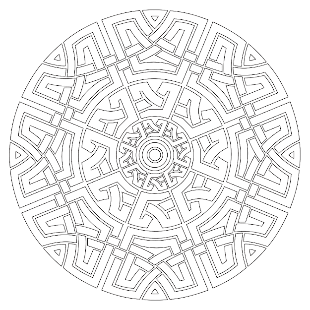 Celtic Mandala Coloring Page